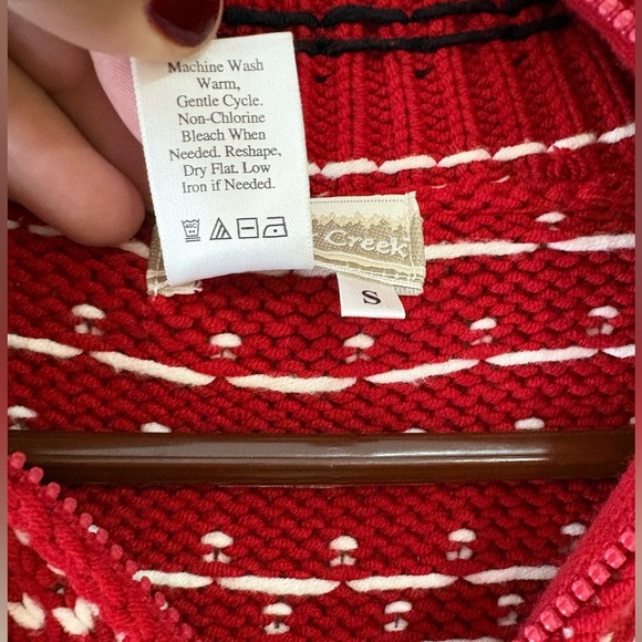 Ralph Lauren style Cold water Creek red knit sweater size Small - Picture 6 of 9